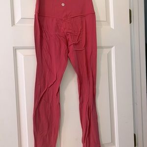 Lulu size 6 Align leggings (28in length) in light coral